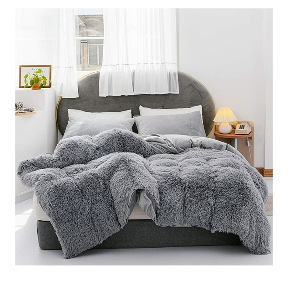Velvet Ultrasoft Fur Fluffy Duvet Cover 
